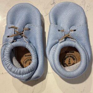 Fresh Produce Light Blue Kids Moccasins